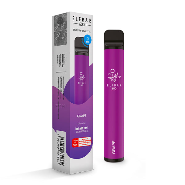 Elf Bar 600 - Grape Nikotinfrei  Code be Calm