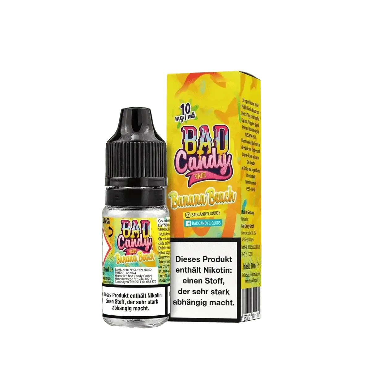 Bad Candy Nikotinsalz Liquid Banana Beach