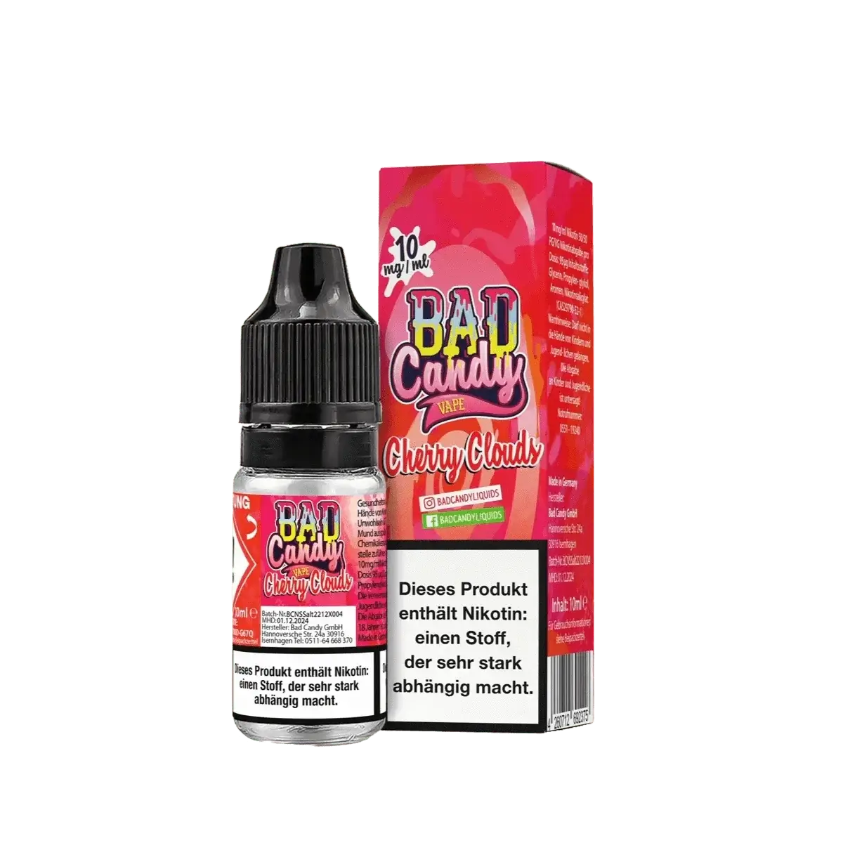 Bad Candy Nikotinsalz Liquid Cherry Clouds