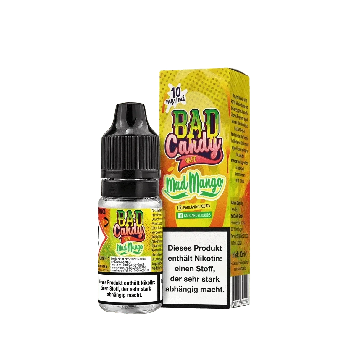 Bad Candy Nikotinsalz Liquid Mad Mango