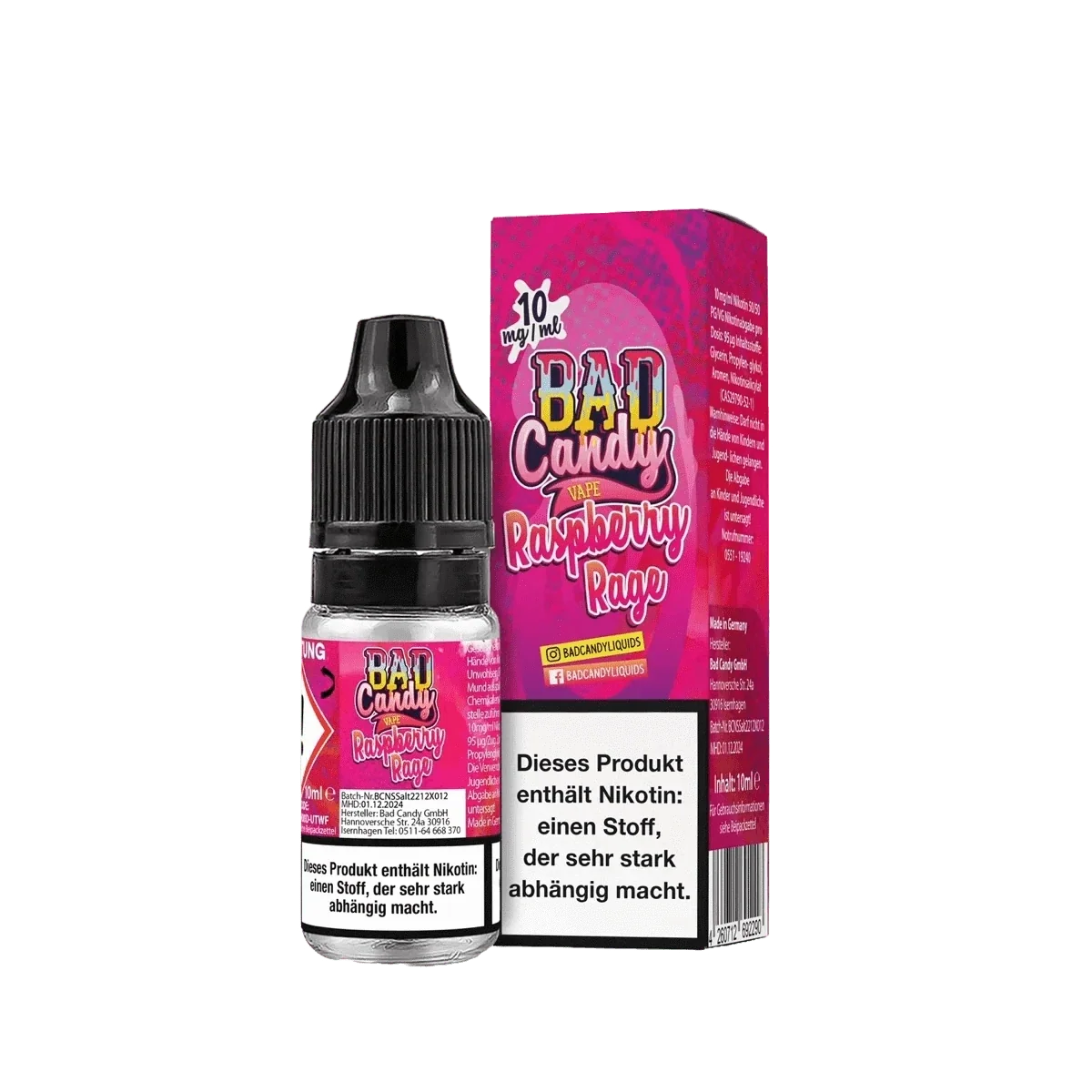 Bad Candy Nikotinsalz Liquid Raspberry Rage