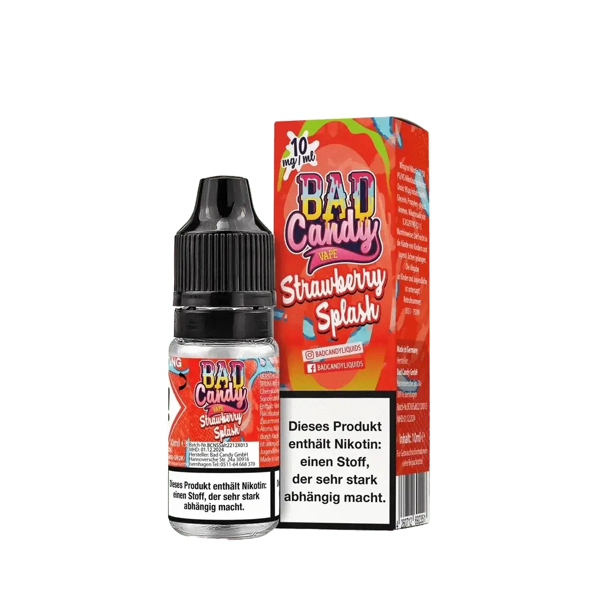 Bad Candy Nikotinsalz Liquid Strawberry Splash