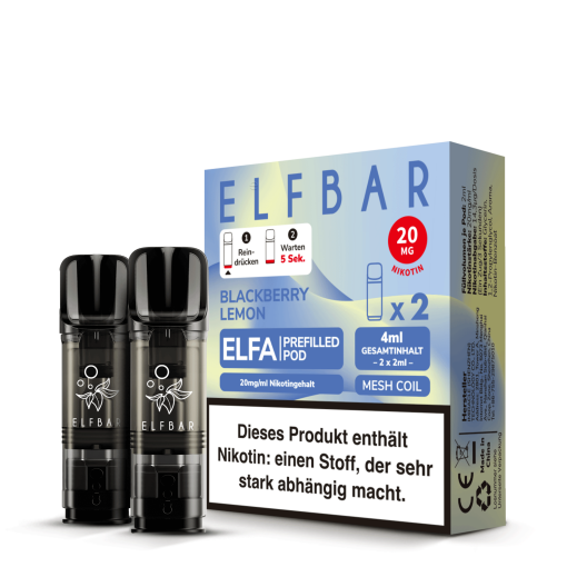 Elfbar ELFA Pod Blackberry Lemon 2er Pack