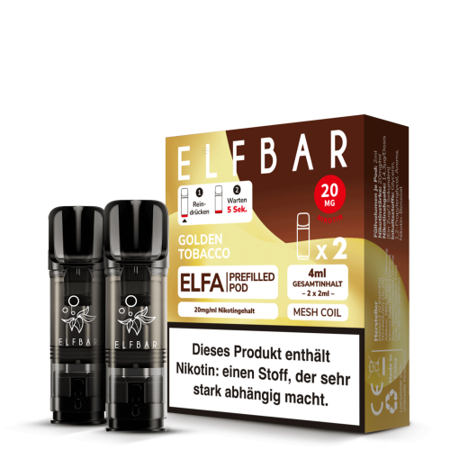Elfbar ELFA Pod Golden Tobacco 2er Pack