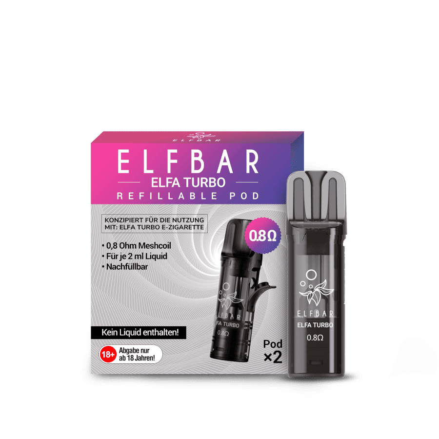 Elfbar ELFA Turbo Leerpods 2er Set nachfüllbar
