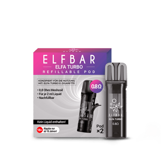 Elfbar ELFA Turbo Leerpods 2er Set nachfüllbar
