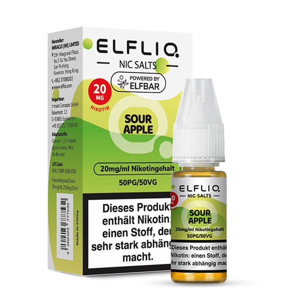 ELFLIQ Sour Apple 10 ml 20 mg