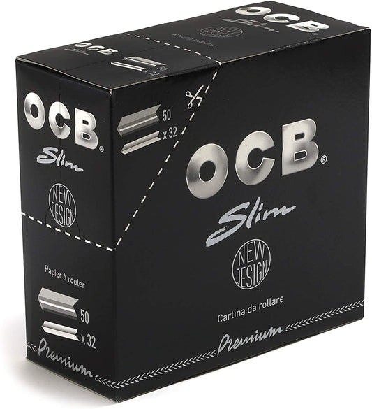 OCB schwarz premium slim long Papers Heftchen